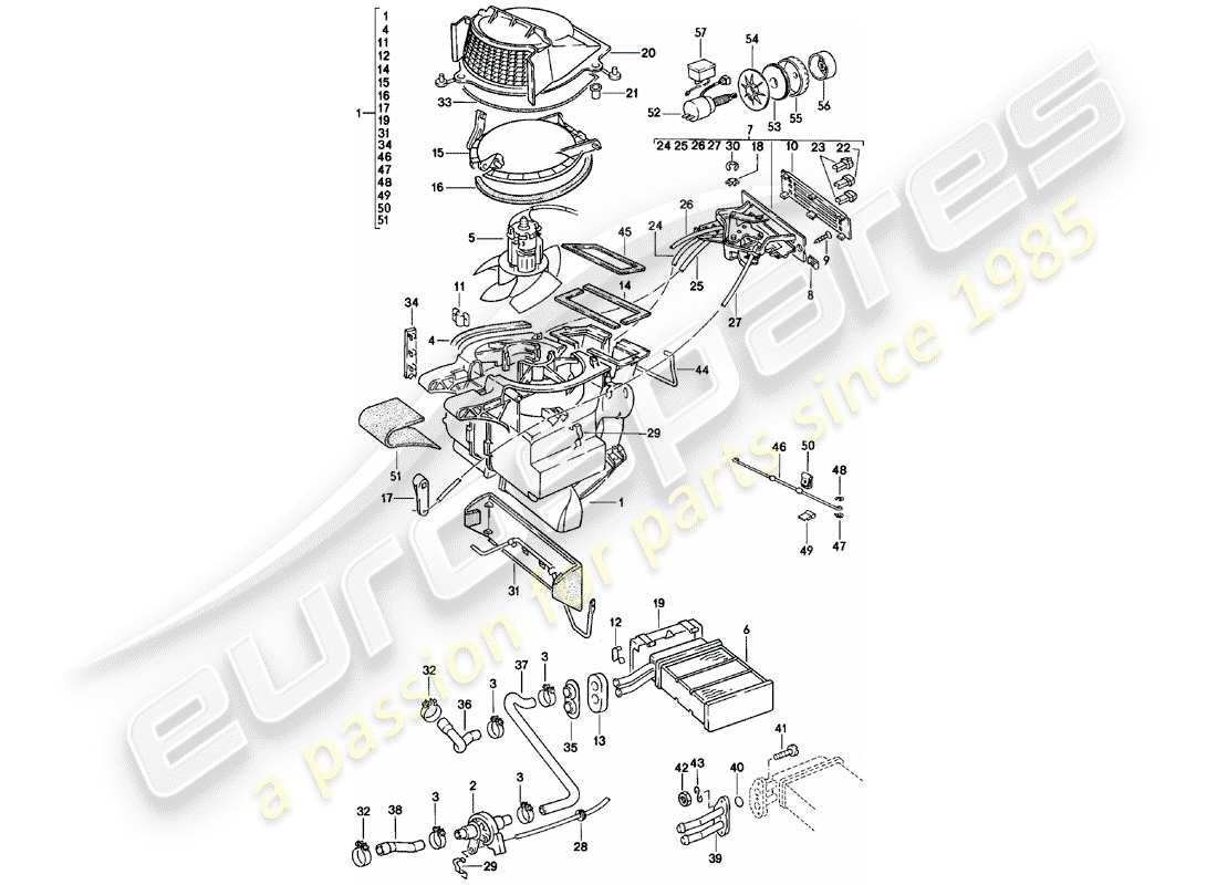 a part diagram from the porsche 1983 (924) parts catalogue