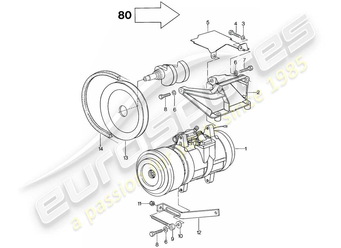 a part diagram from the porsche 1981 (928) parts catalogue