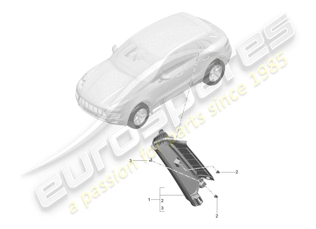 a part diagram from the porsche 2017 (macan) parts catalogue