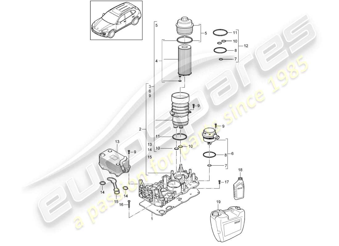 a part diagram from the porsche 2011 (cayenne e2 92a) parts catalogue