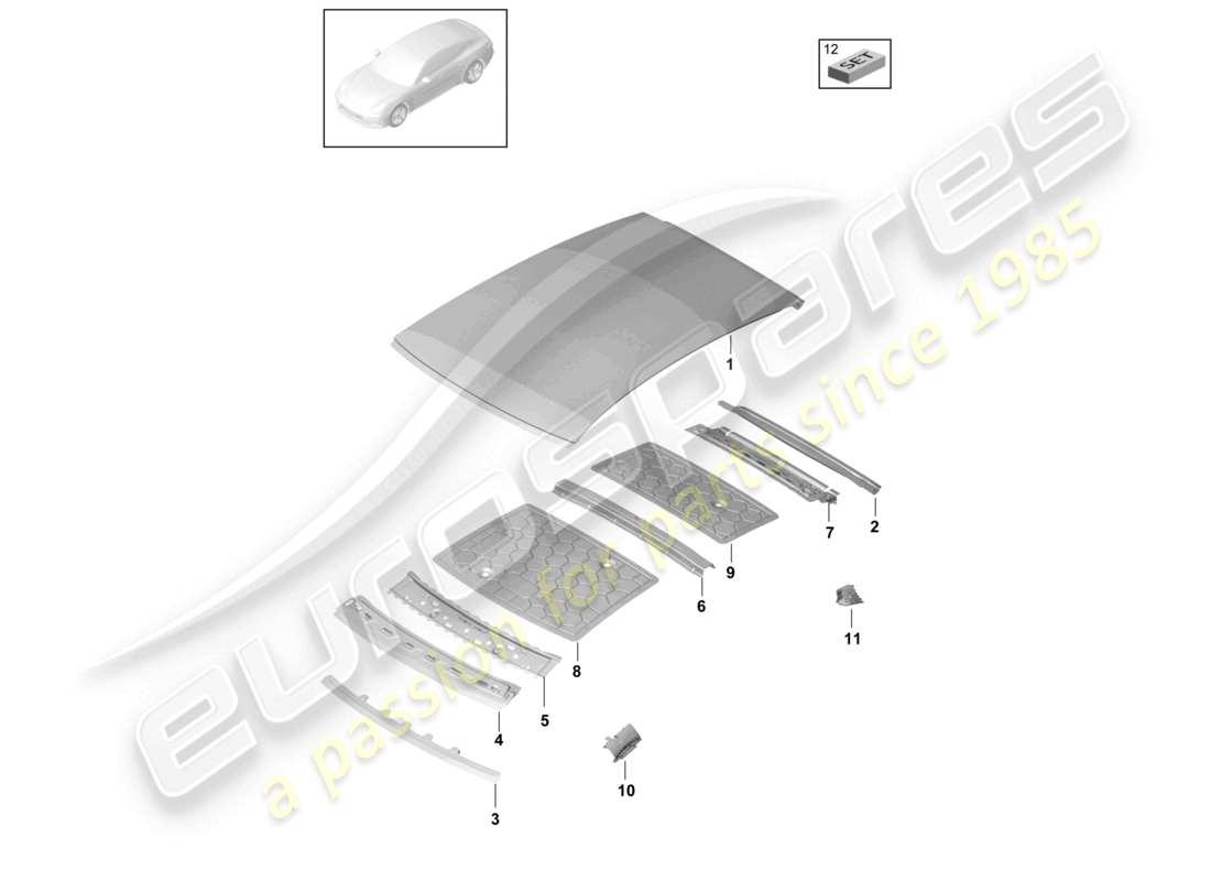 a part diagram from the porsche 2017 (panamera 971-1) parts catalogue