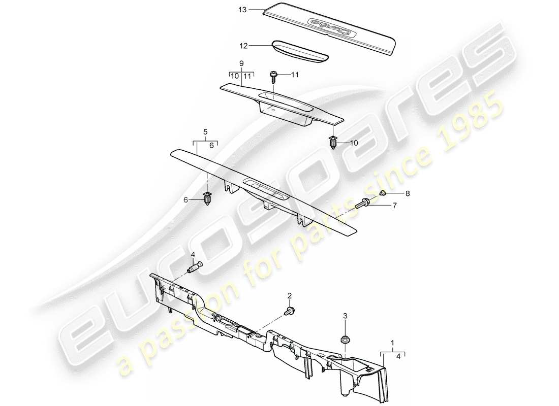a part diagram from the porsche 997 parts catalogue