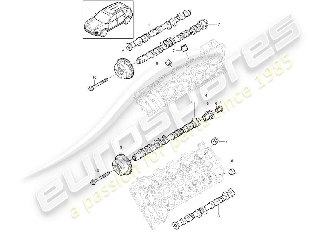 a part diagram from the porsche cayenne parts catalogue