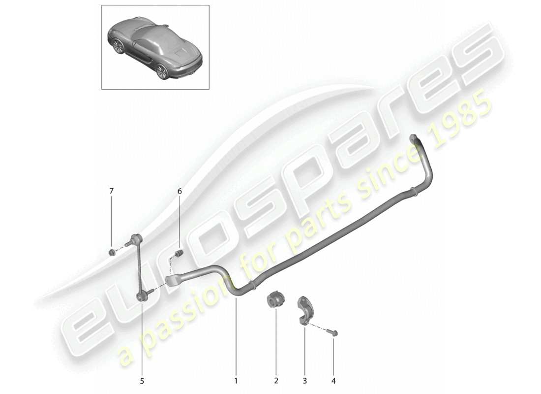 a part diagram from the porsche 2013 (981 boxster) parts catalogue