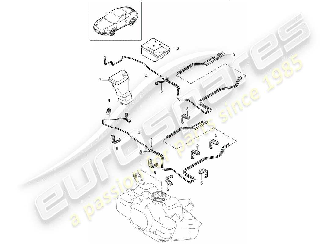 a part diagram from the porsche 997 parts catalogue