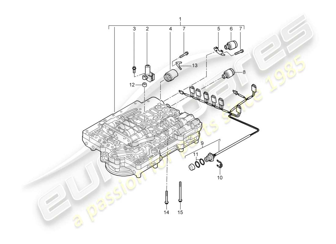 a part diagram from the porsche 2005 (987 boxster) parts catalogue
