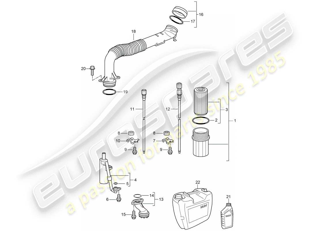 a part diagram from the porsche 997 parts catalogue