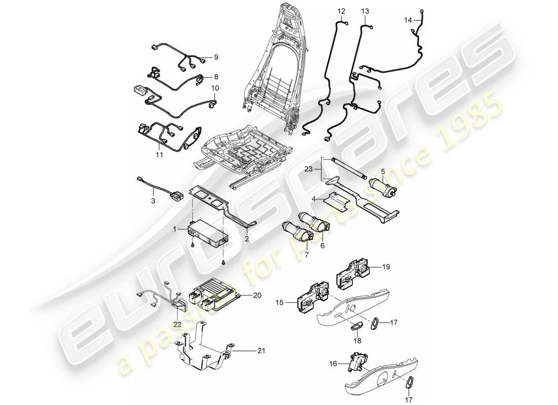 VIEW PARTS DIAGRAMS FROM THE PORSCHE CAYMAN PARTS CATALOGUE a part diagram from the porsche cayman parts catalogue