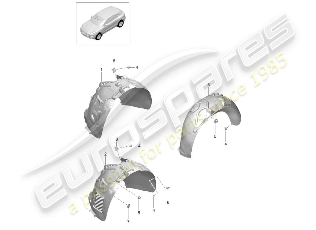 a part diagram from the porsche macan parts catalogue