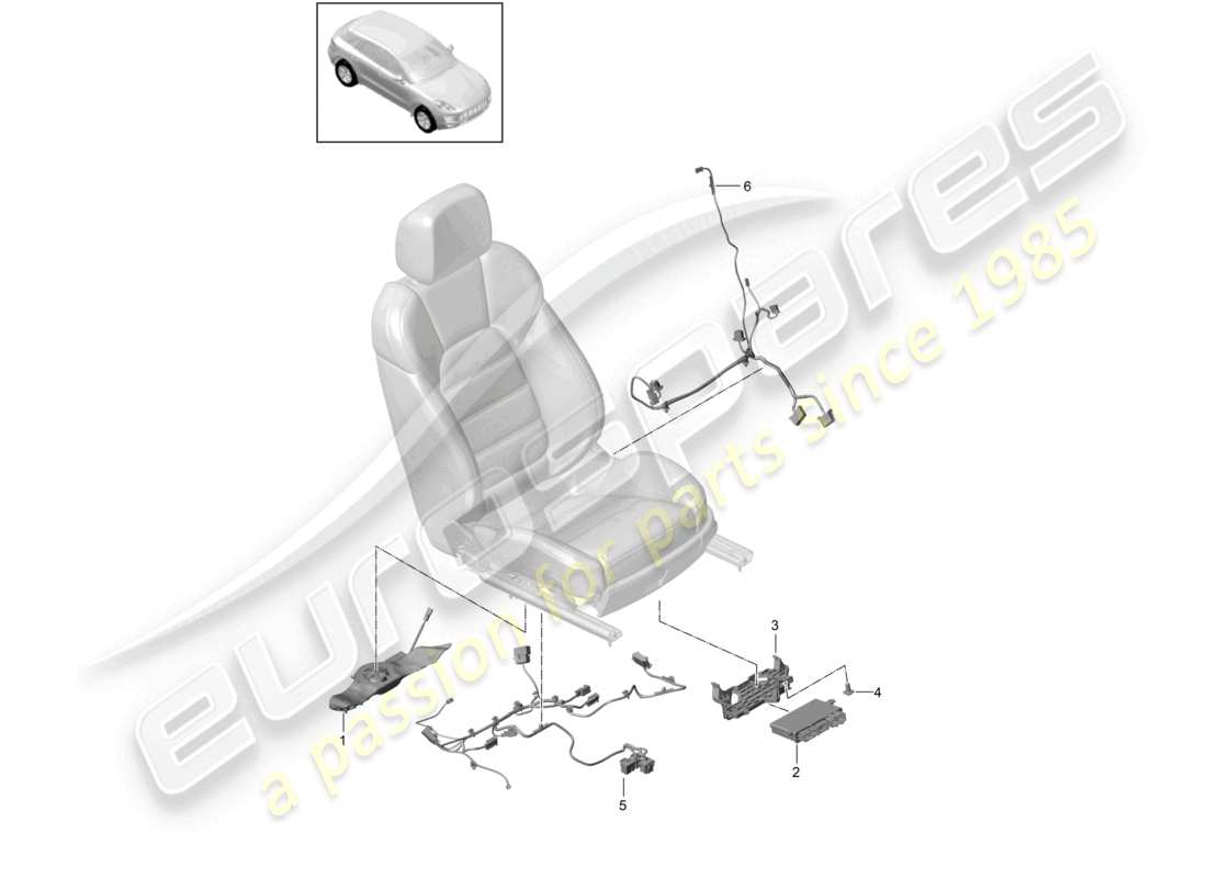 a part diagram from the porsche macan parts catalogue