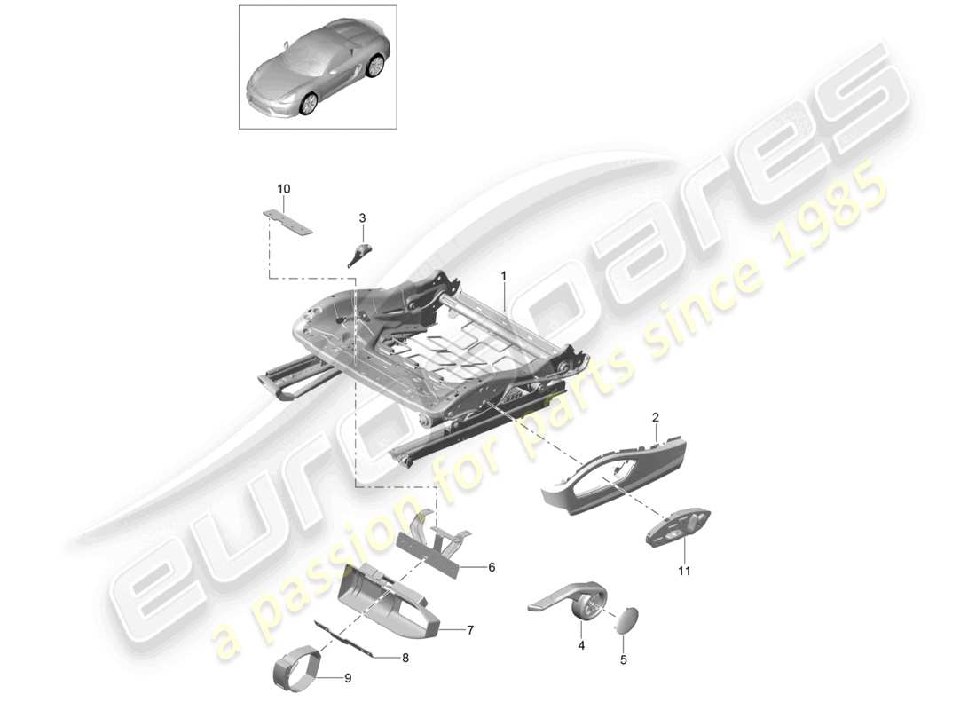 a part diagram from the porsche boxster parts catalogue