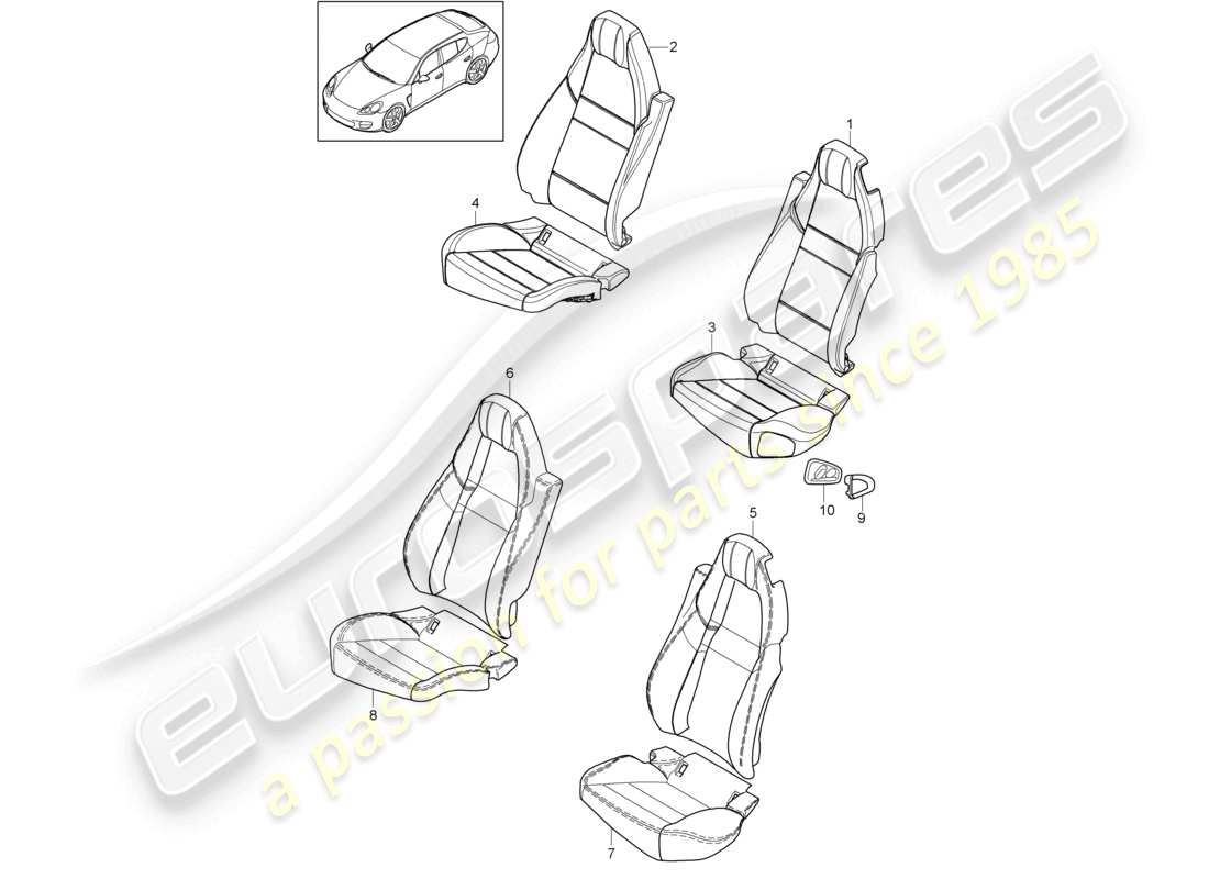 VIEW PARTS DIAGRAMS FROM THE PORSCHE PANAMERA PARTS CATALOGUE a part diagram from the porsche panamera parts catalogue