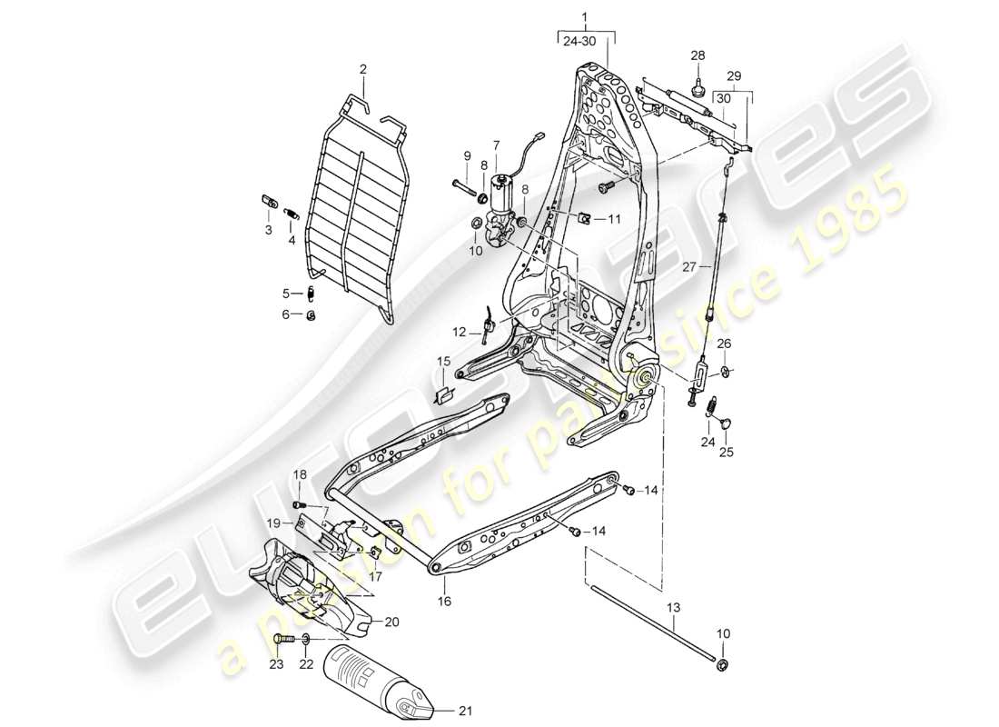 a part diagram from the porsche 1998 (986 boxster) parts catalogue