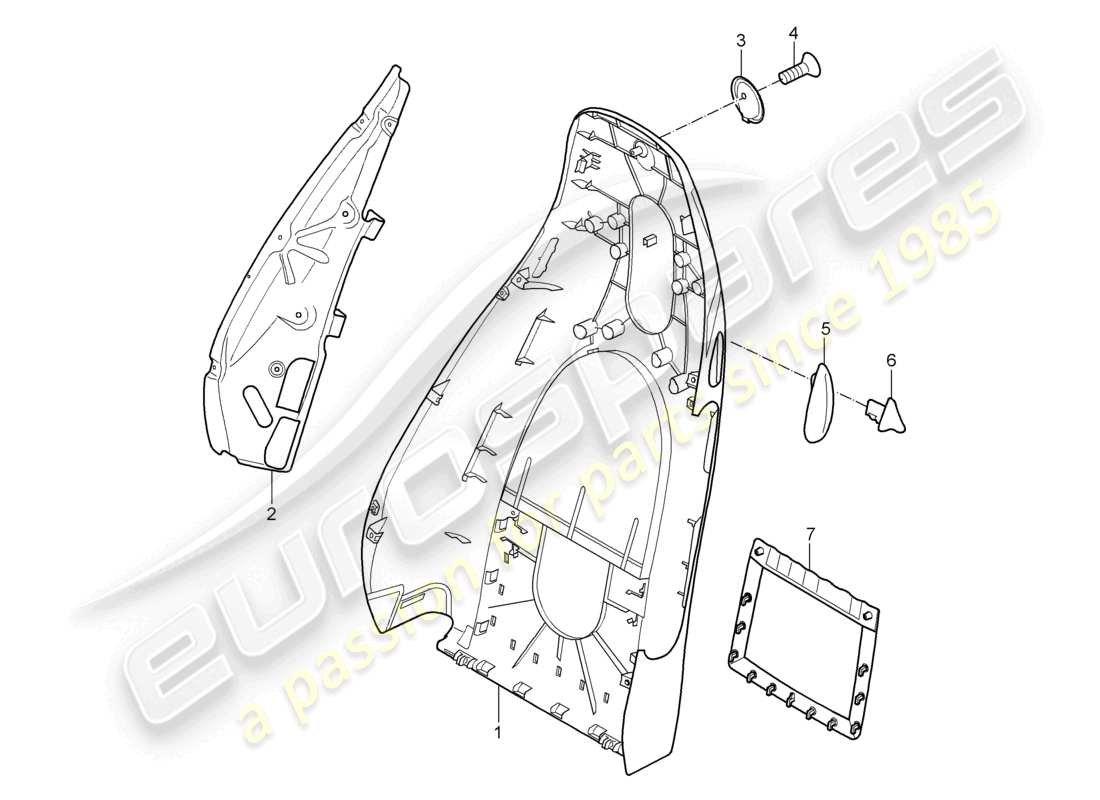 a part diagram from the porsche 2007 (987 boxster) parts catalogue
