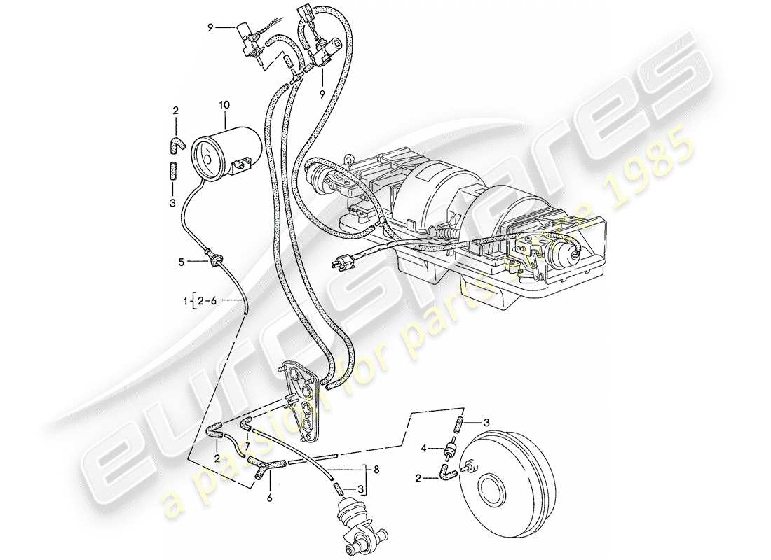a part diagram from the porsche 944 parts catalogue