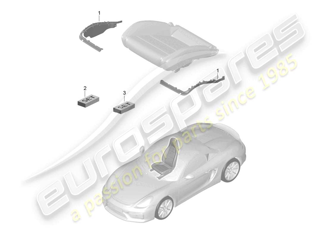 a part diagram from the porsche 2016 (981 boxster spyder) parts catalogue