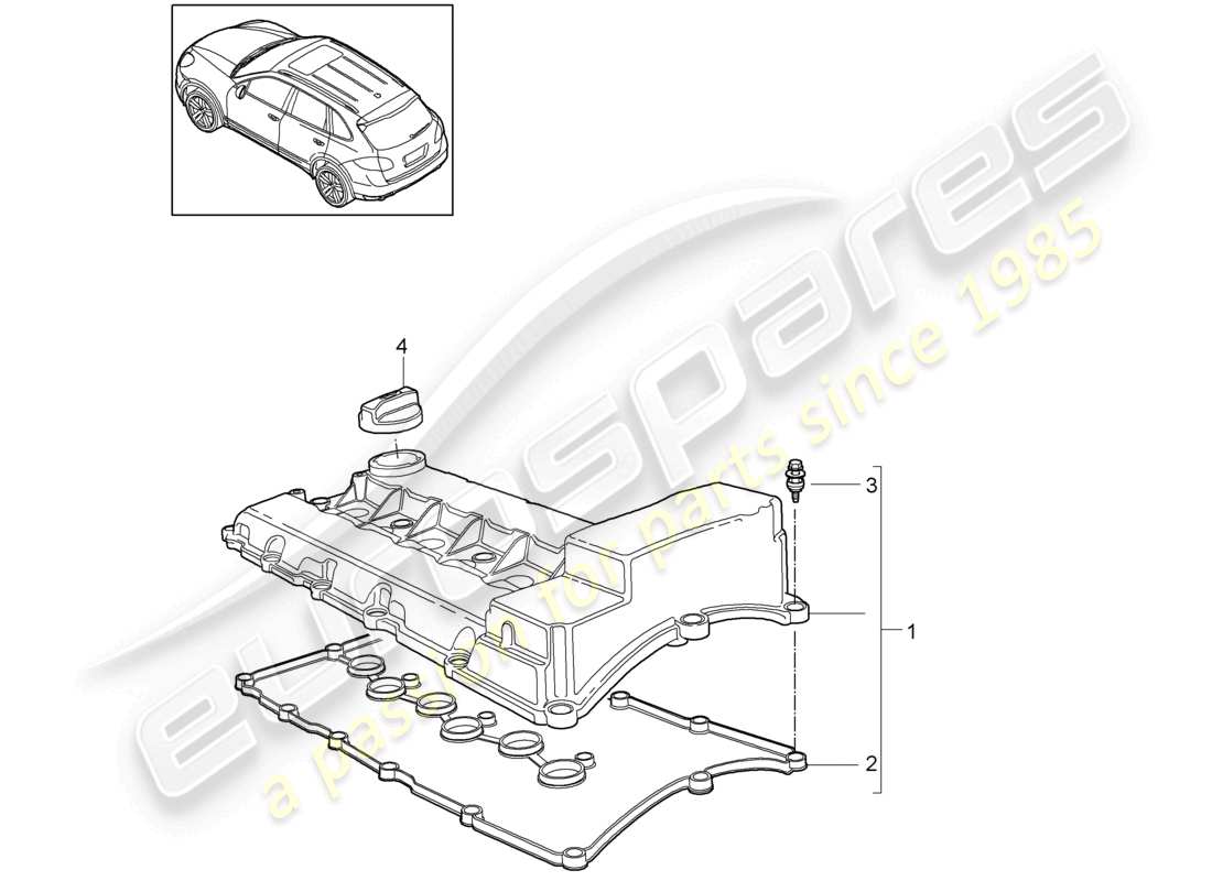 a part diagram from the porsche cayenne parts catalogue