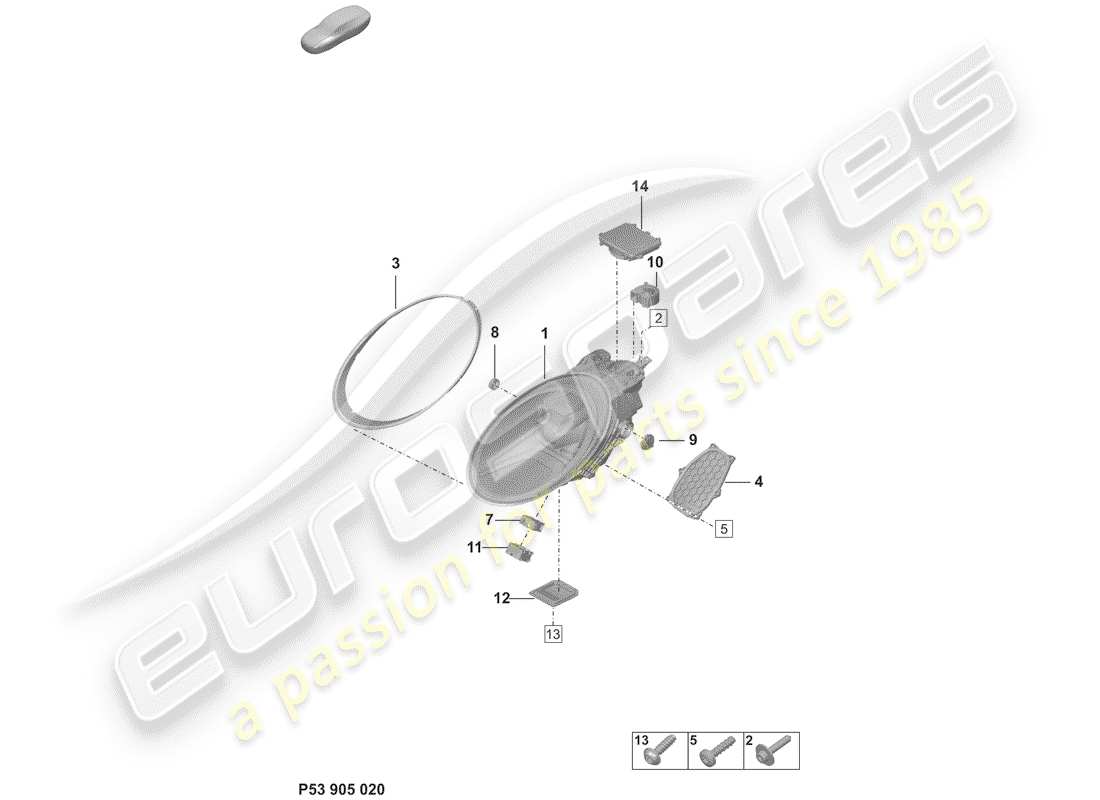 porsche 2020 (992-1) led headlight with matrix beam d >>- 07.07.2020 parts diagram