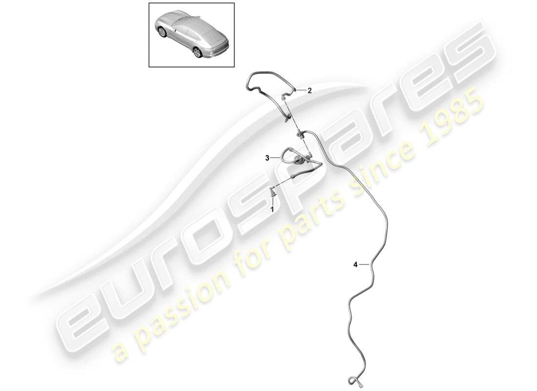 porsche 2020 (panamera 971-1) water jet rear window wiper part diagram