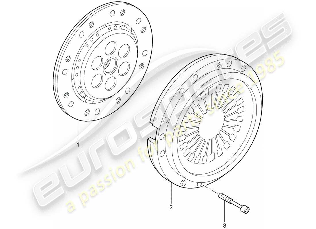 porsche 2008 (997-1 gt3) clutch parts diagram