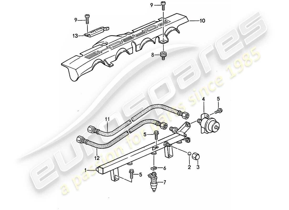 porsche 1995 (968) lh-jetronic - 3 part diagram