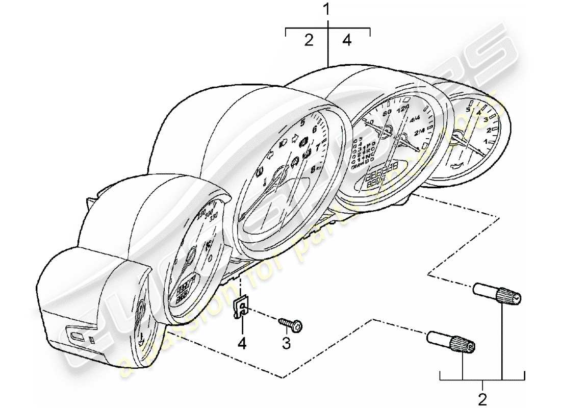 porsche 2008 (997-1) instruments parts diagram