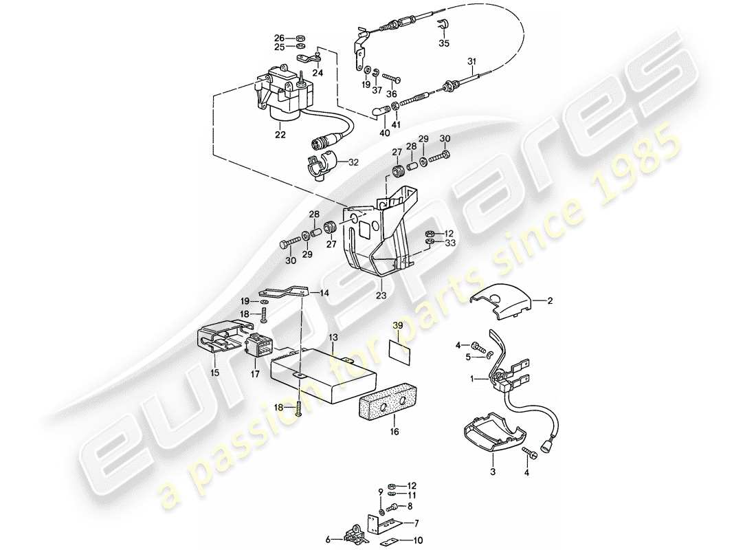 porsche 1988 (911) cruise control system - d - mj 1988>> part diagram