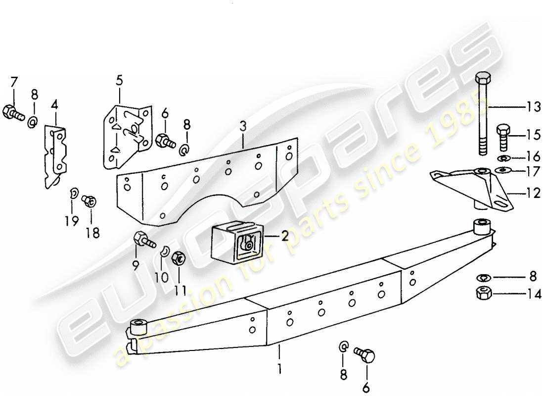 porsche 1966 (911/912) engine suspension - d - mj 1966>> part diagram