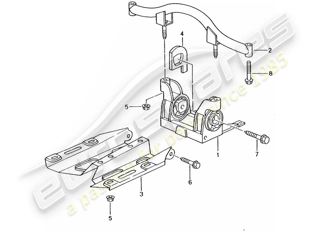 porsche 2005 (996 gt3) transmission suspension part diagram