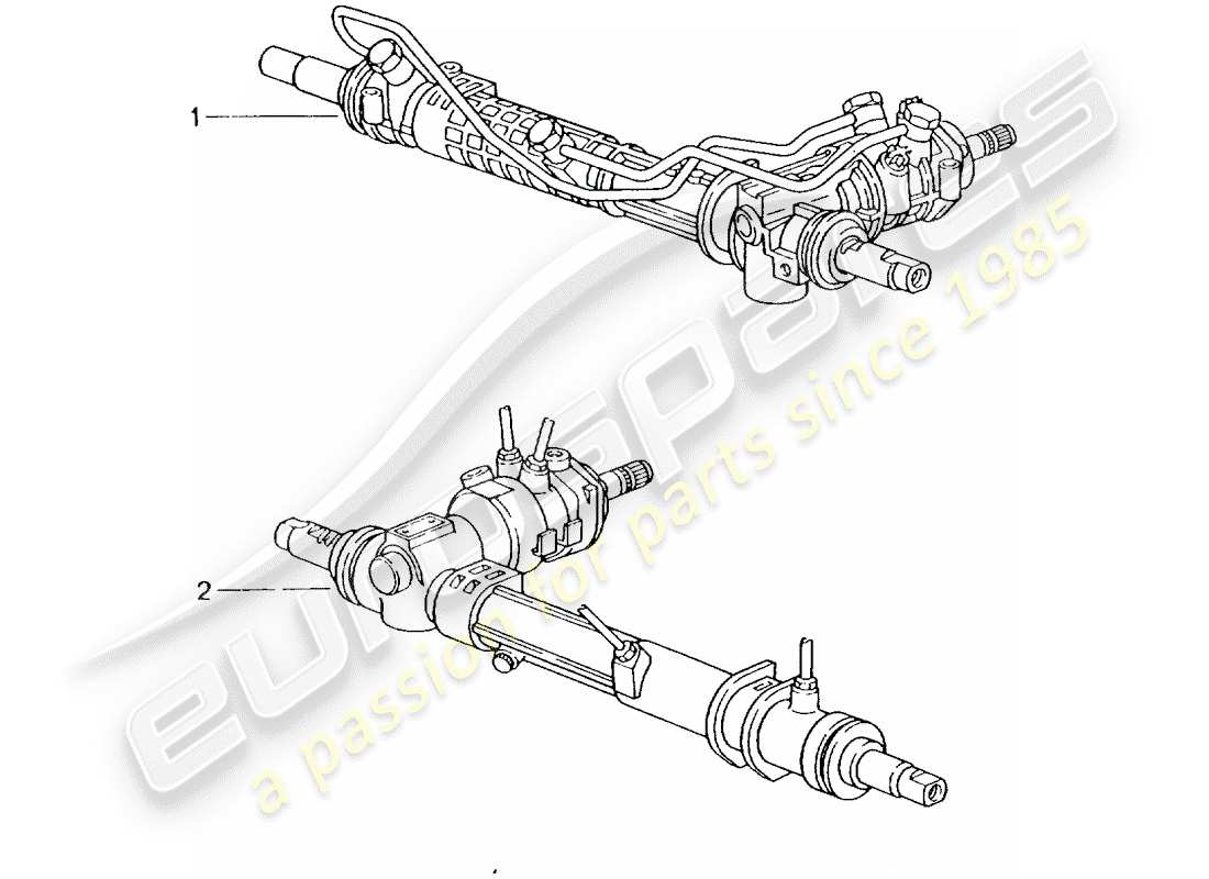 porsche replacement catalogue (2002) steering gear parts diagram