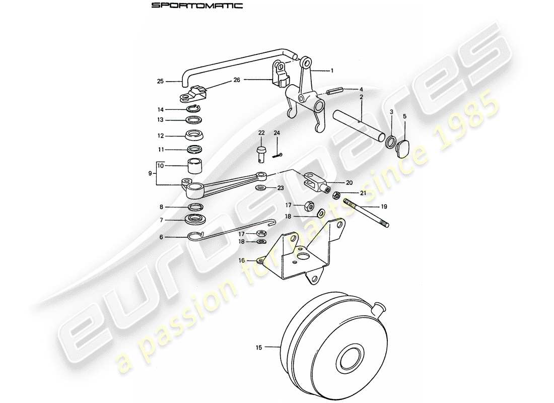 porsche 1974 (911) clutch release part diagram