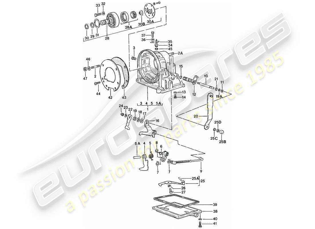 porsche 1987 (944) transmission case - automatic transmission parts diagram