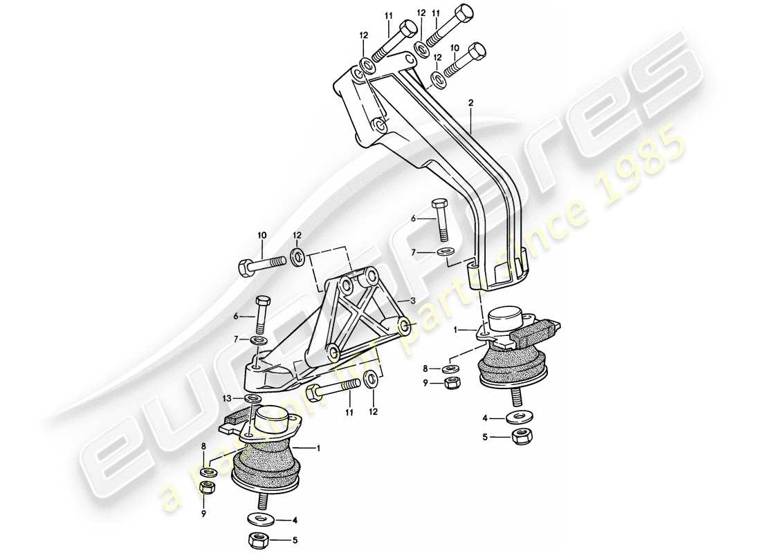 porsche 1988 (944) engine suspension parts diagram