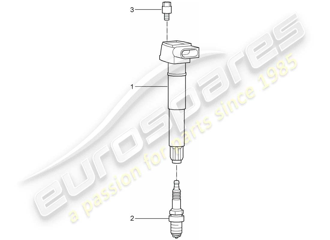 porsche 2011 (997-2) ignition system parts diagram