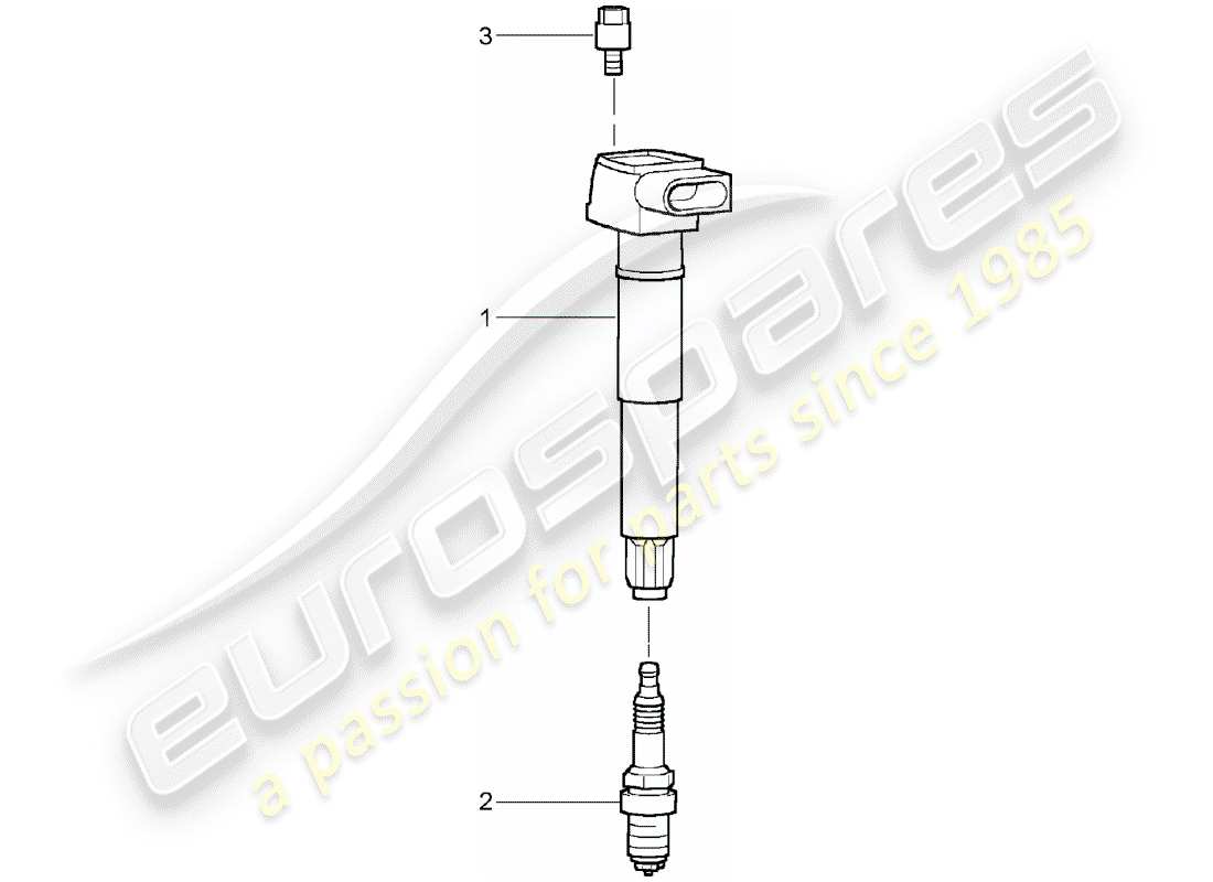 porsche 2005 (cayenne e1 9pa) ignition system part diagram