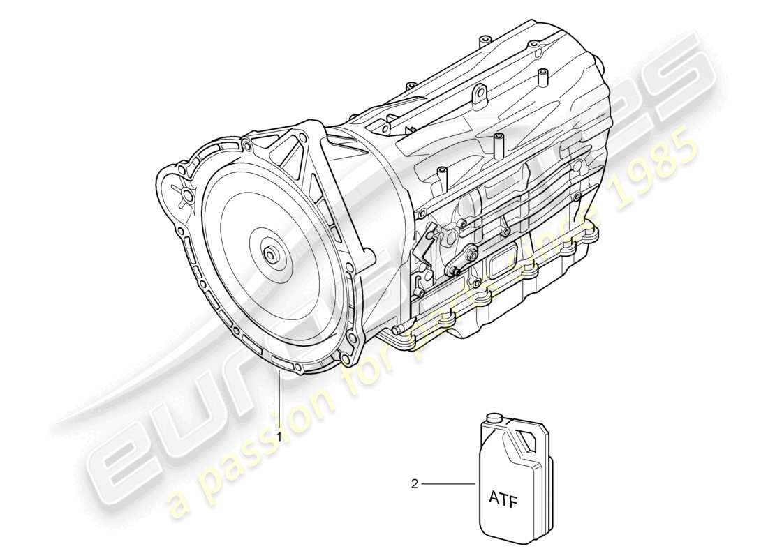 porsche 2010 (cayenne e1 9pa) 6-speed automatic gearbox for four-wheel drive tiptronic parts diagram