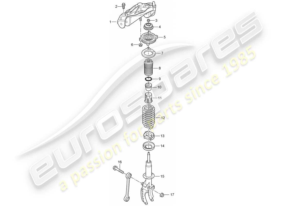 porsche cayenne (2010) suspension parts diagram