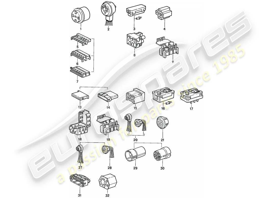 a part diagram from the porsche 944 parts catalogue