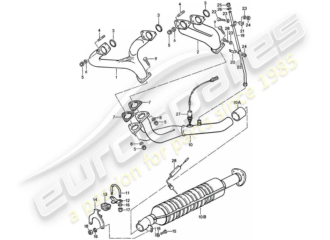 a part diagram from the porsche 944 parts catalogue