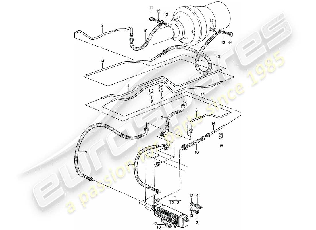 a part diagram from the porsche 928 parts catalogue