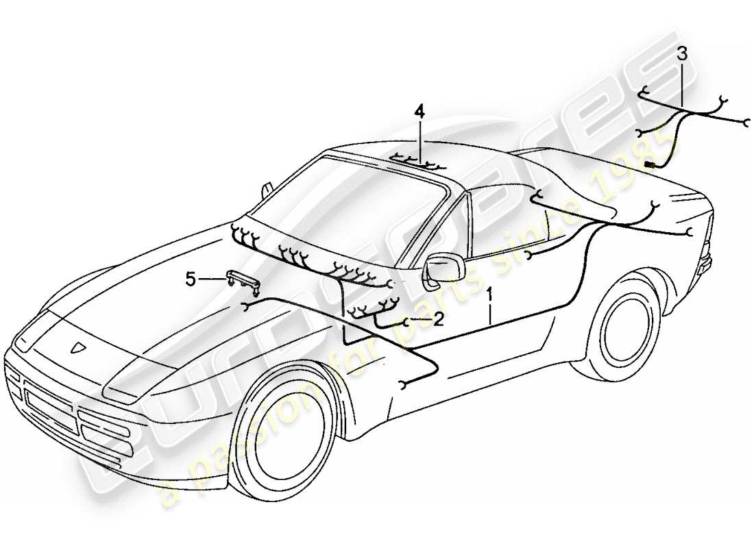 a part diagram from the porsche 1990 (944) parts catalogue