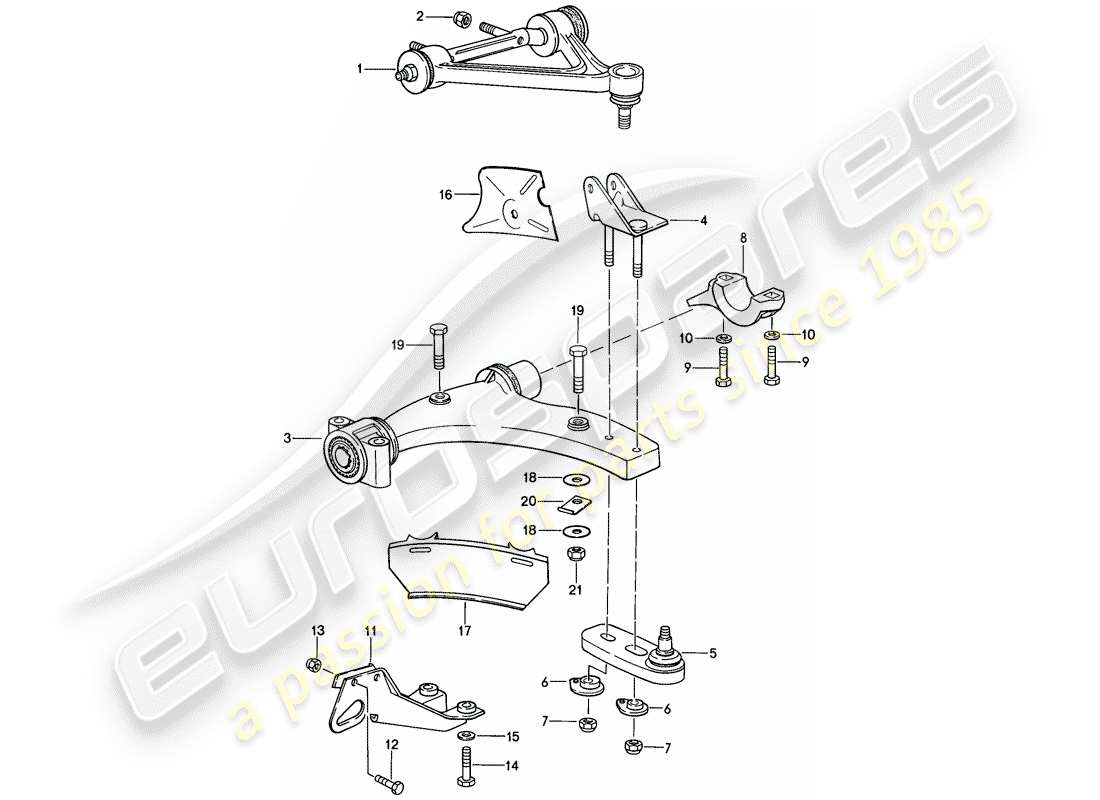 a part diagram from the porsche 928 parts catalogue
