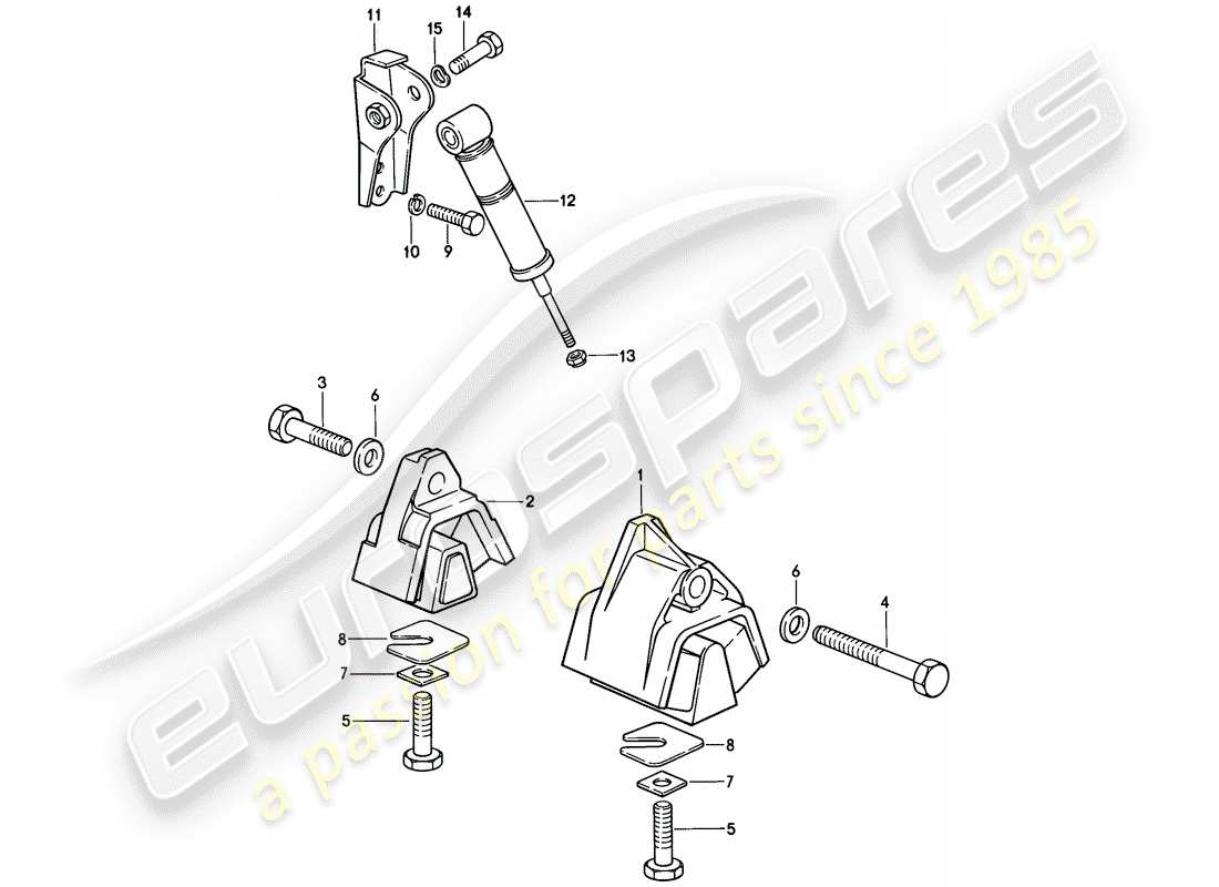 a part diagram from the porsche 928 parts catalogue