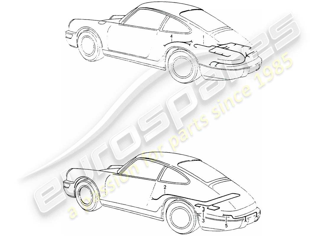 VIEW PARTS DIAGRAMS FROM THE PORSCHE 964 PARTS CATALOGUE a part diagram from the porsche 964 parts catalogue