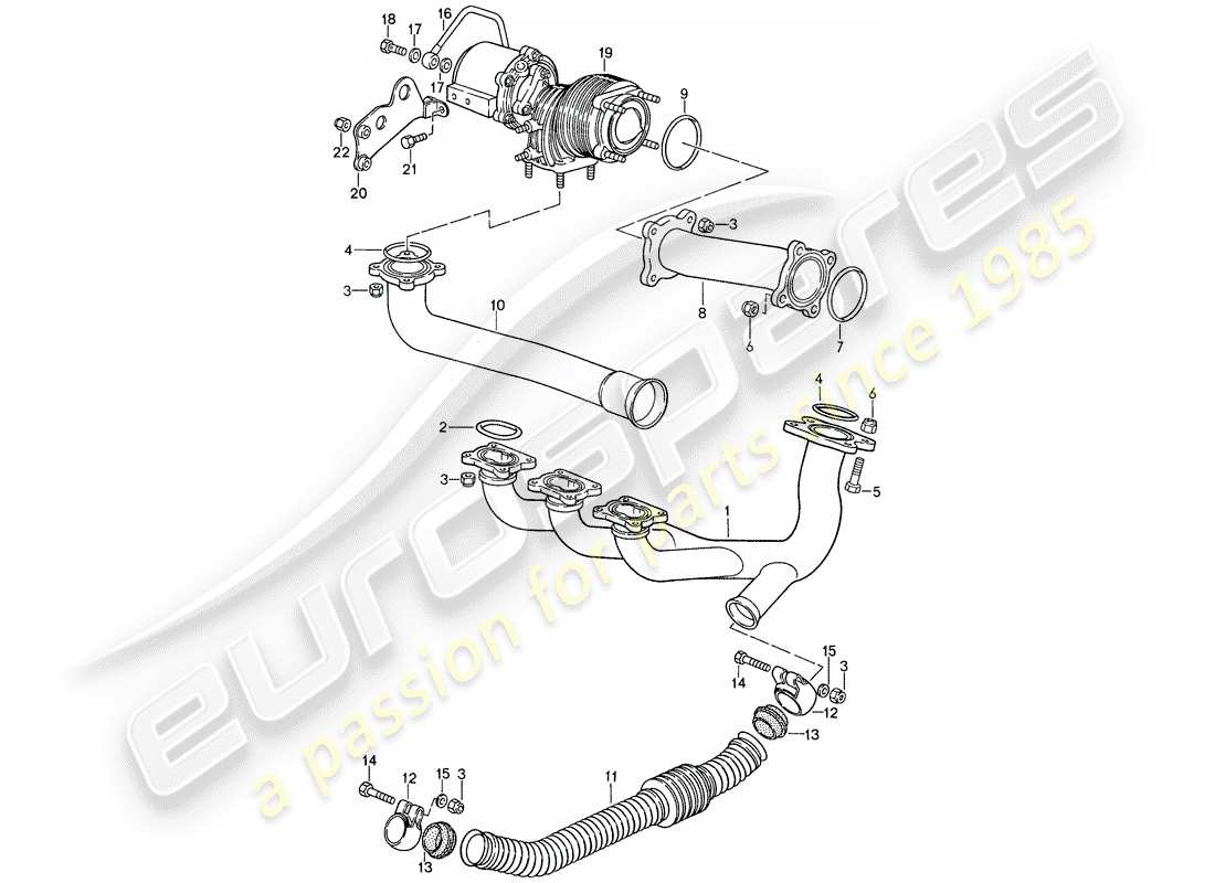 a part diagram from the porsche 959 parts catalogue