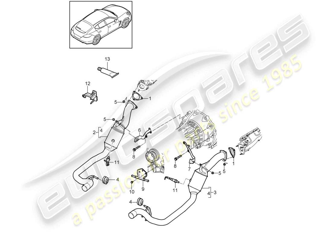a part diagram from the porsche 2015 (panamera 970) parts catalogue