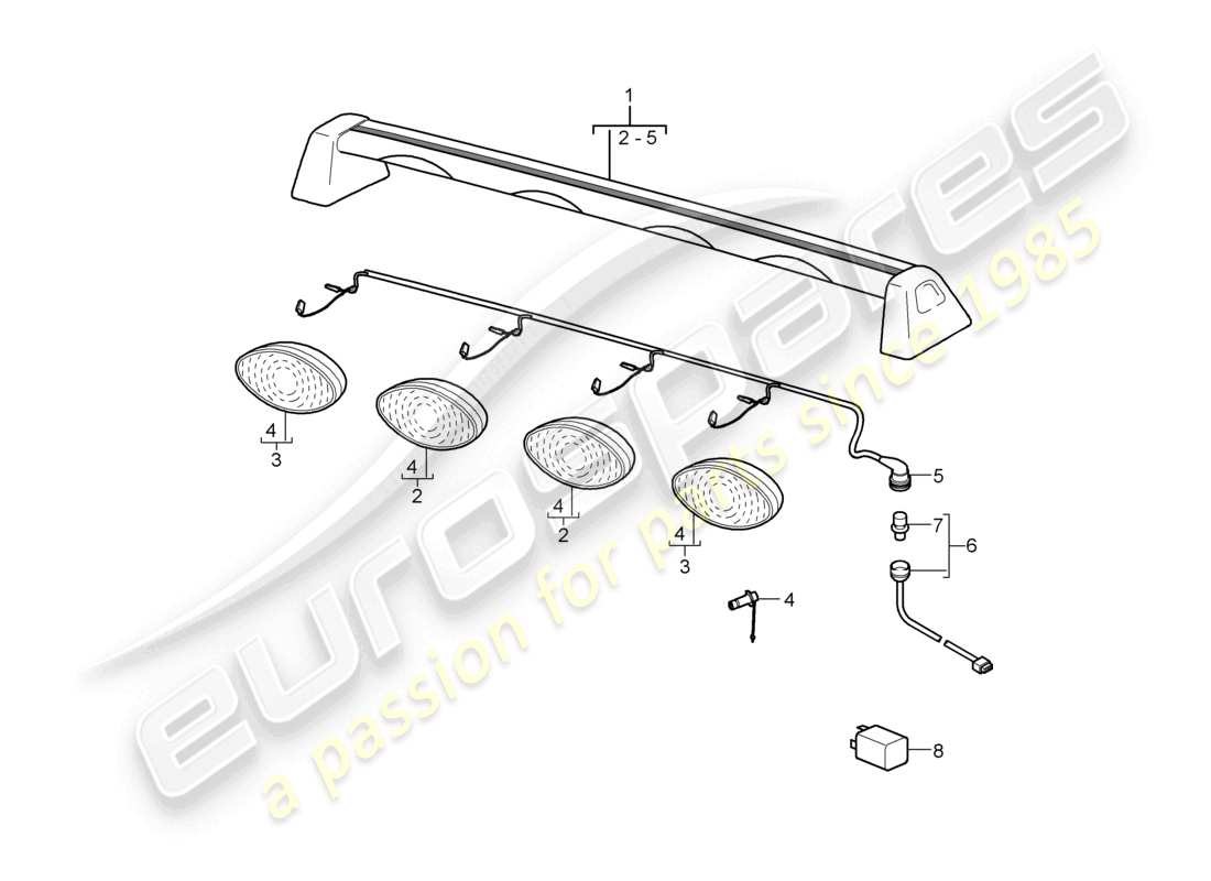 a part diagram from the porsche 2009 (cayenne e1 9pa) parts catalogue