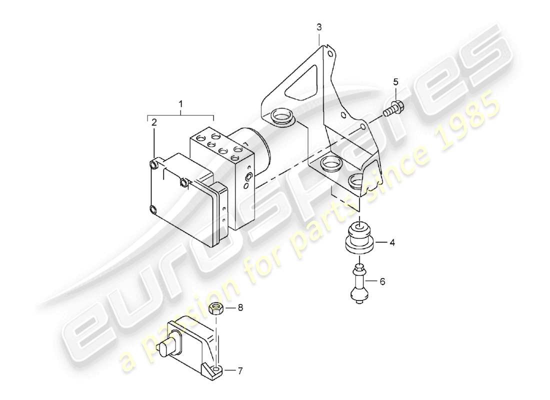 a part diagram from the porsche 2003 (cayenne e1 9pa) parts catalogue