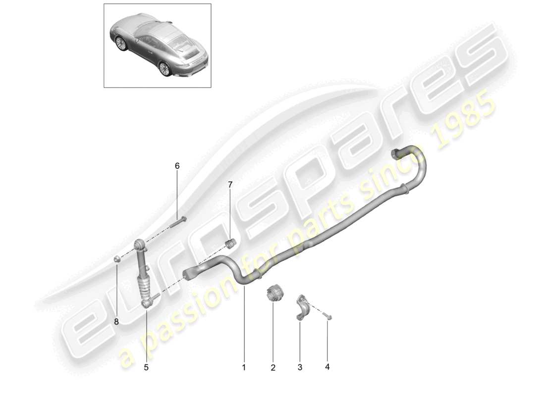 a part diagram from the porsche 991 parts catalogue