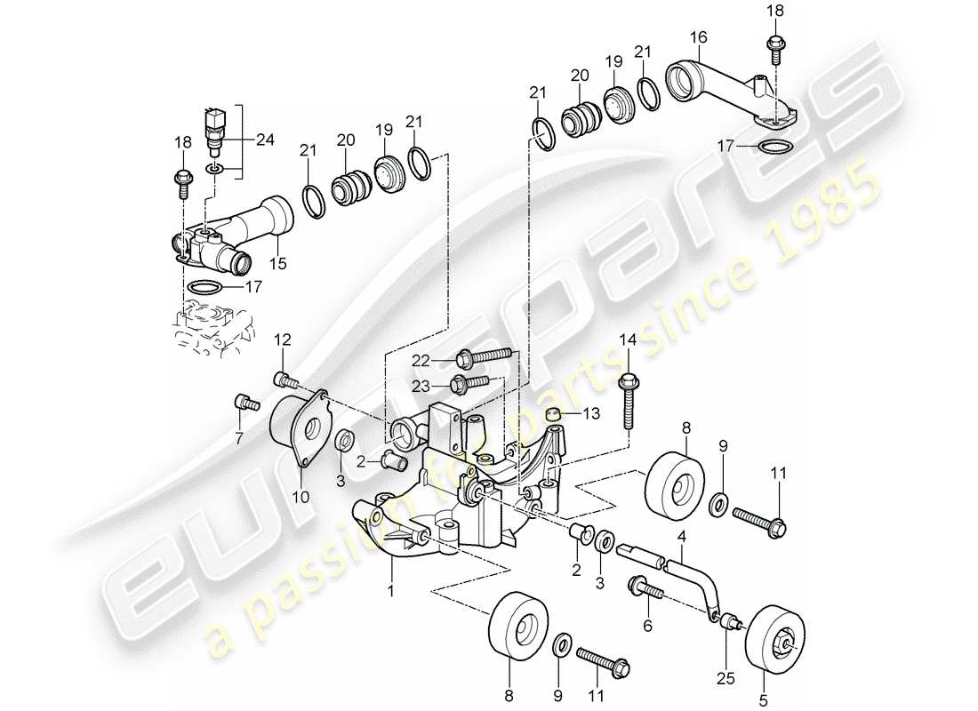 a part diagram from the porsche 997 parts catalogue